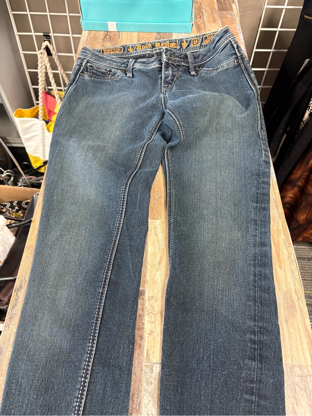 Rock Revival Women's Dark Blue Flare Jeans